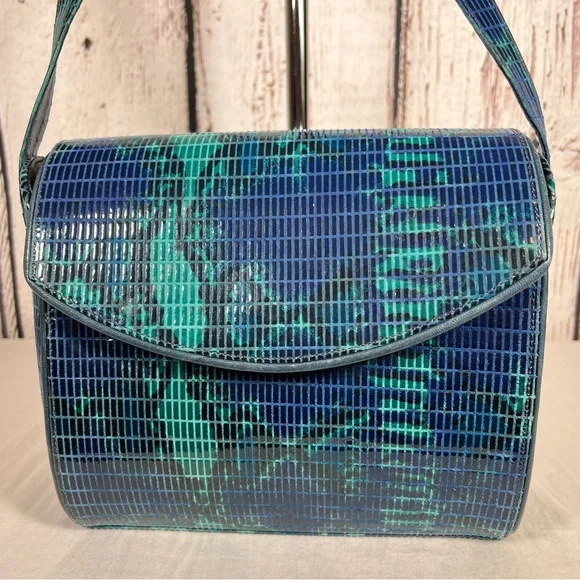 Vintage Stuart Weitzman Snakeskin Leather Spain Structured Shoulder Purse Bag - Picture 7 of 15